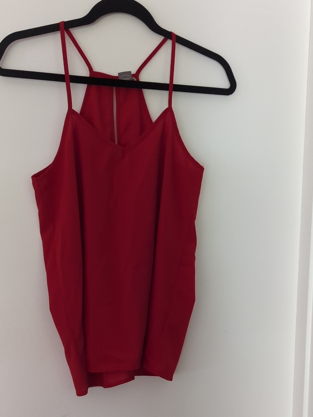 Paper Crane Red Spaghetti-Strap Camisole